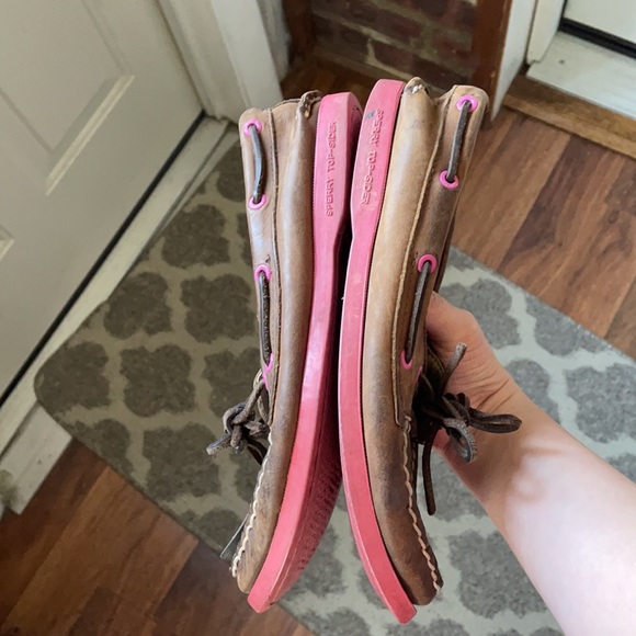Sperry top-siders brown pink 7 - Picture 4 of 8